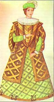 Женский костюм испанок, XV-XVI век Женский костюм испанок, XV-XVI век
